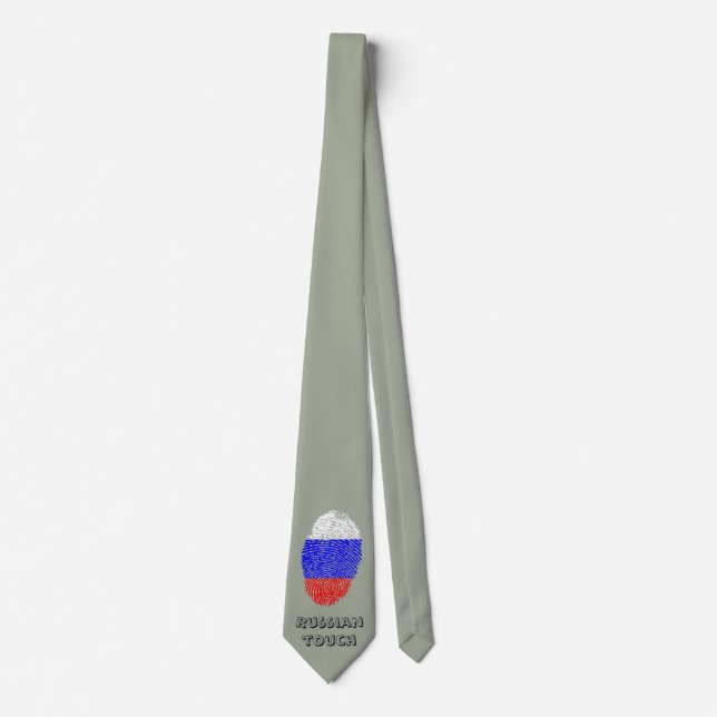 Corbata Bandera de huellas dactilares rusa (Anverso)