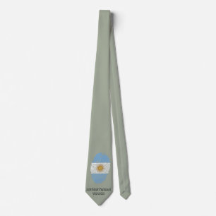 Corbata Bandera de huellas digitales de Argentina