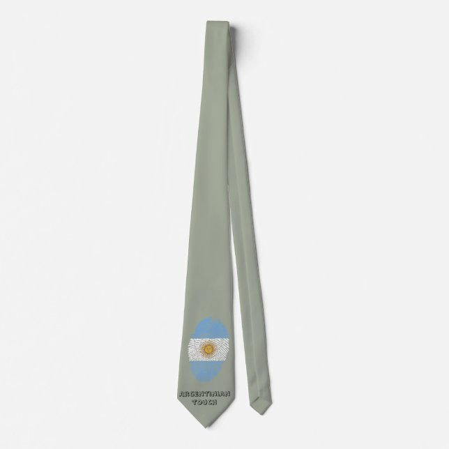 Corbata Bandera de huellas digitales de Argentina (Anverso)