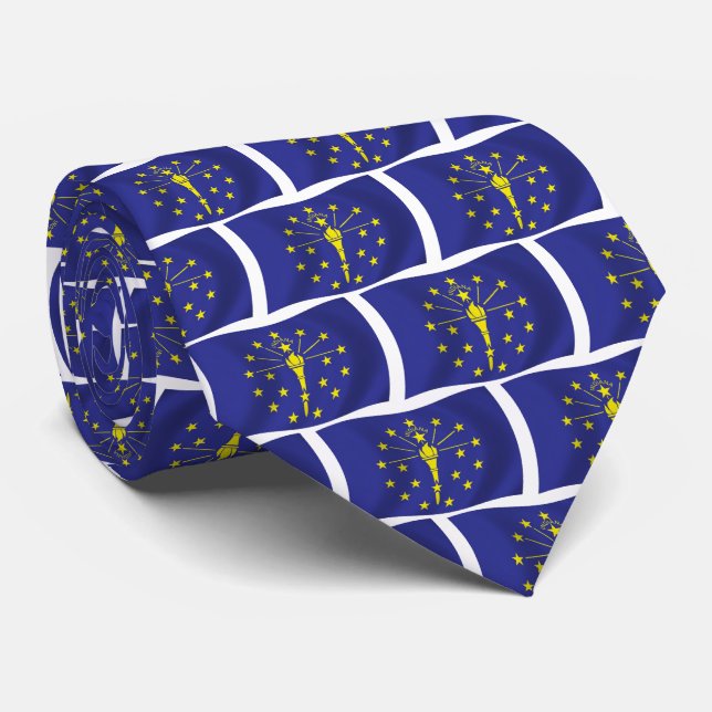 Corbata Bandera de Indiana Tie (Enrollado)