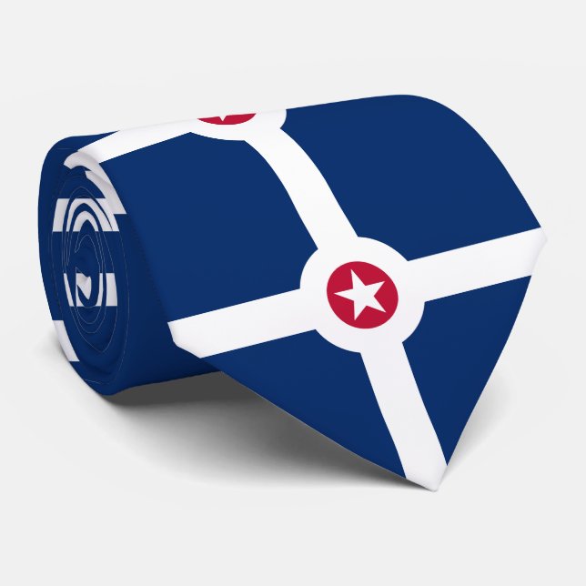 Corbata Bandera de Indianápolis, Indiana Tie (Enrollado)