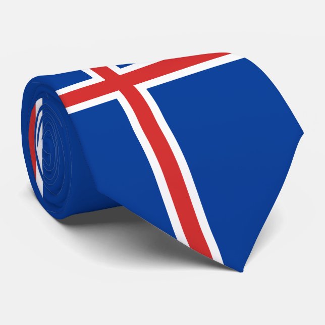 Corbata Bandera de Islandia (Enrollado)