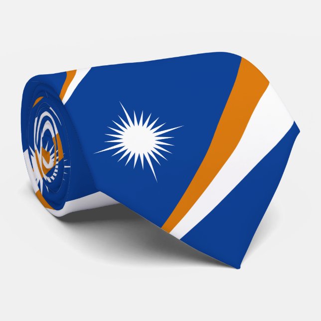 Corbata Bandera de Islas Marshall (Enrollado)