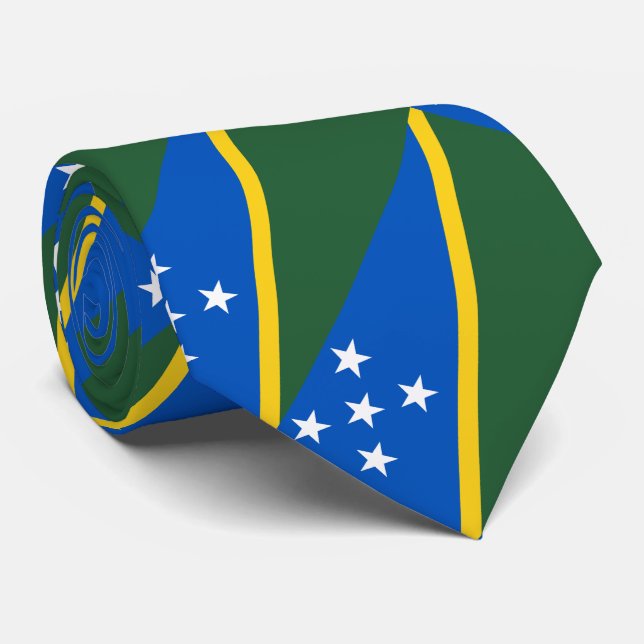 Corbata Bandera de Islas Salomón (Enrollado)