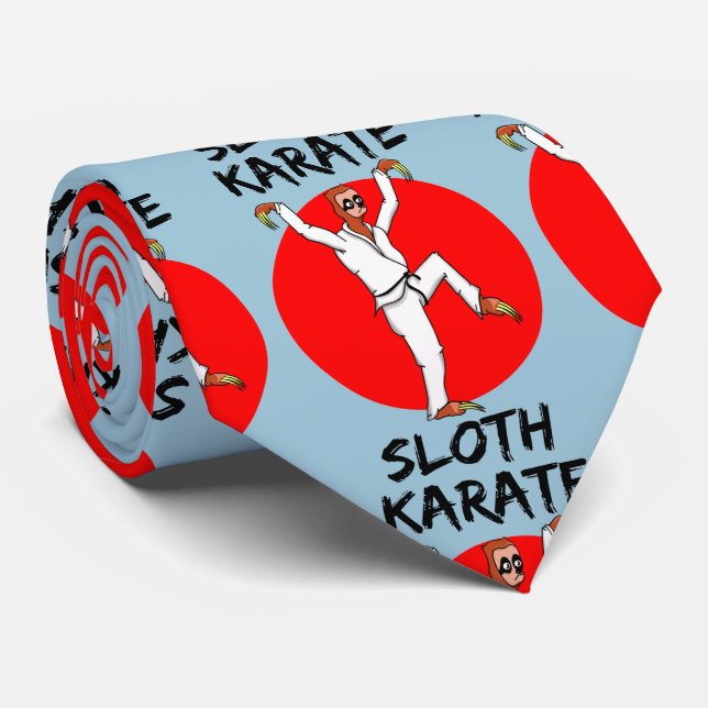 Corbata Bandera de Japón haciendo karate por el sur (Enrollado)