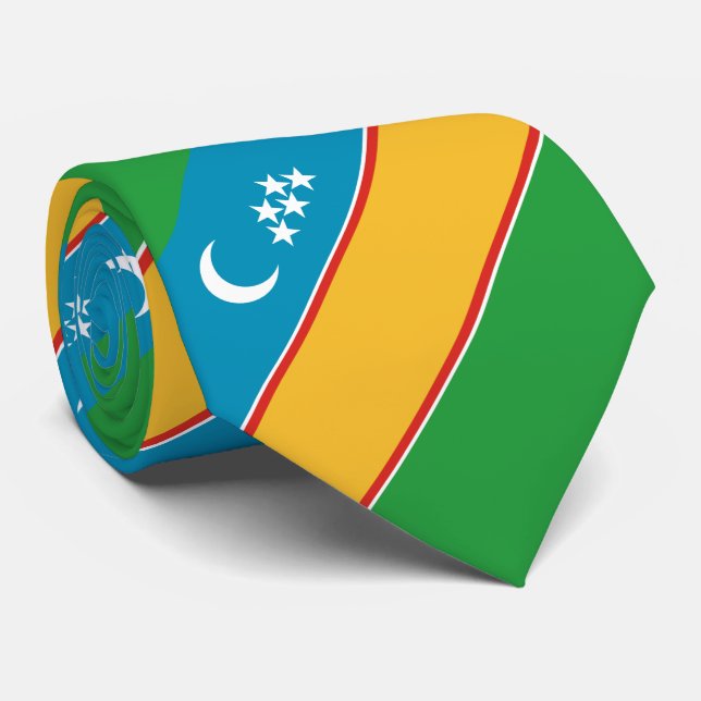 Corbata Bandera de Karakalpakstan (Enrollado)