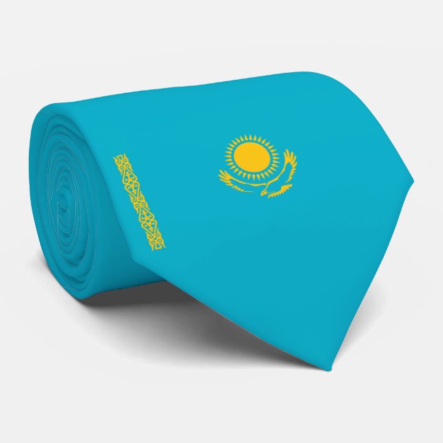 Corbata Bandera de Kazajistán (Enrollado)