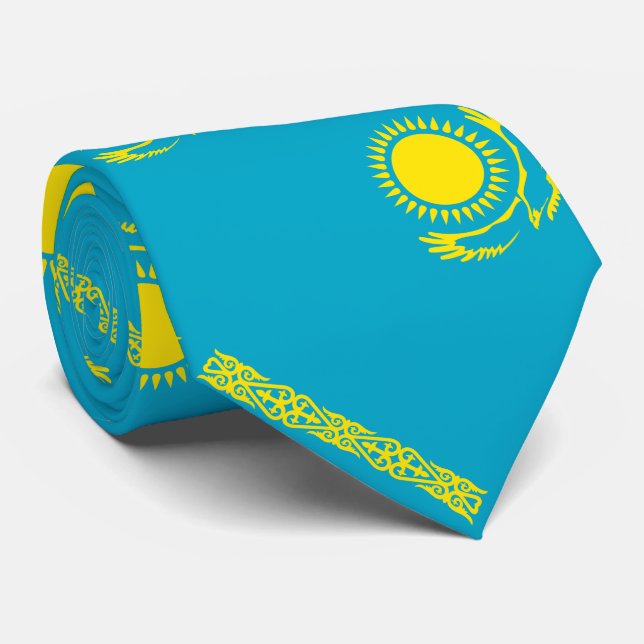 Corbata Bandera de Kazajistán (Enrollado)