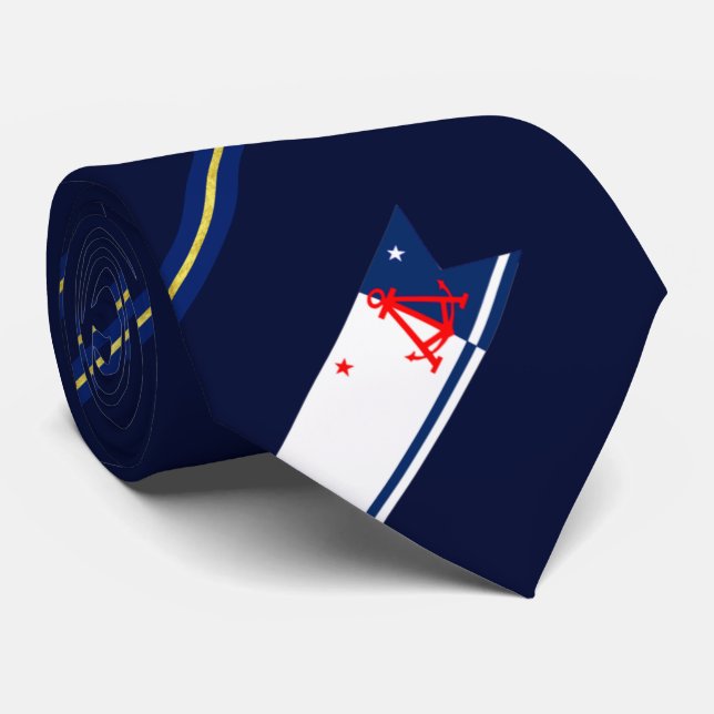 Corbata Bandera de la ciudad de Alameda (California) (Enrollado)