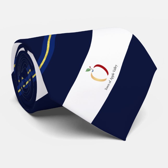 Corbata Bandera de la ciudad de Apple Valley (California)  (Enrollado)