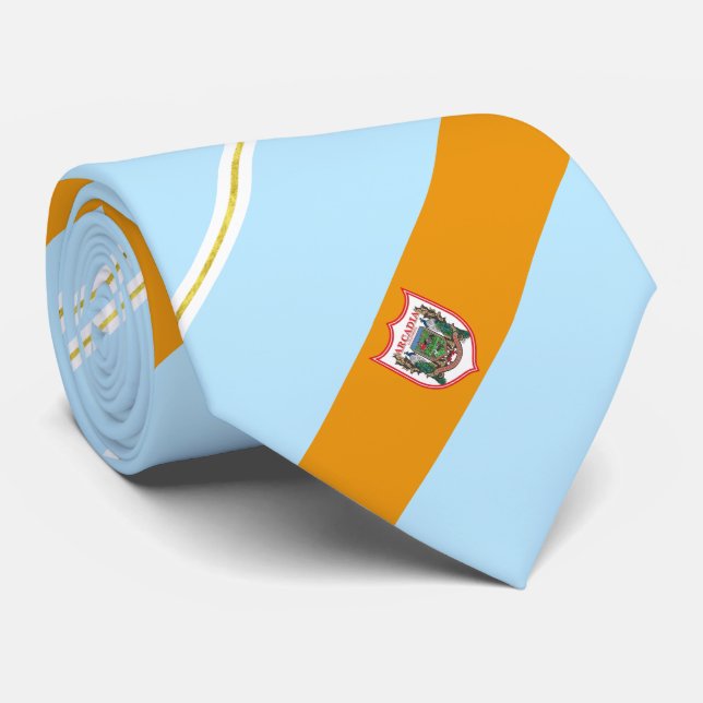 Corbata Bandera de la ciudad de Arcadia (California) Neck  (Enrollado)