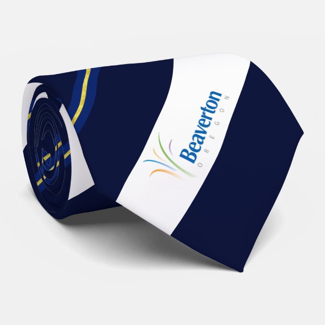Corbata Bandera de la ciudad de Beaverton (Oregón) (Enrollado)