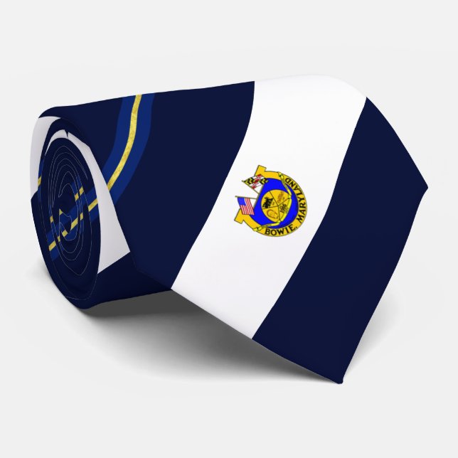 Corbata Bandera de la ciudad de Bowie (Maryland) (Enrollado)