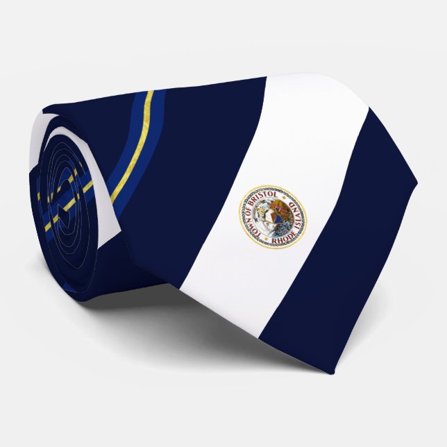 Corbata Bandera de la ciudad de Bristol (Rhode Island) (Enrollado)