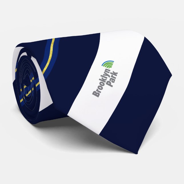 Corbata Bandera de la ciudad de Brooklyn Park (Minnesota)  (Enrollado)
