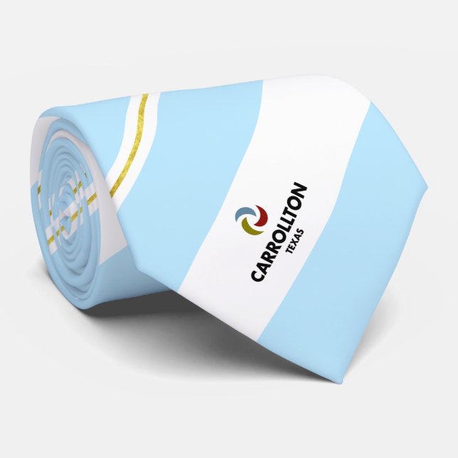 Corbata Bandera de la ciudad de Carrollton (Texas) (Enrollado)