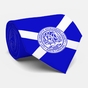 Corbata Bandera de la ciudad de Charlotte (Carolina del No