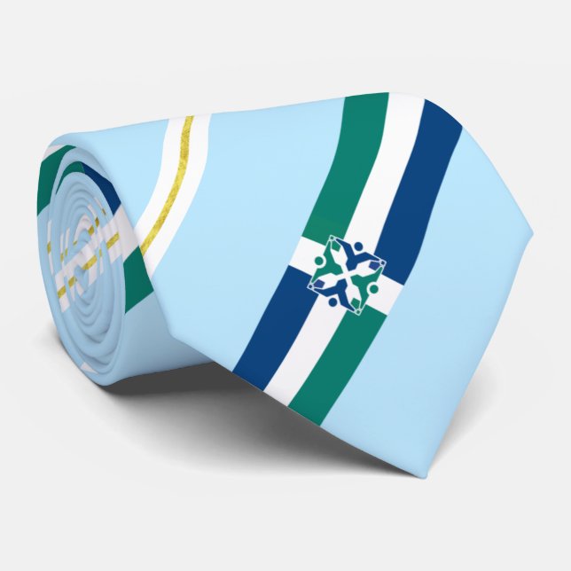 Corbata Bandera de la ciudad de Columbia (Missouri), Neck  (Enrollado)