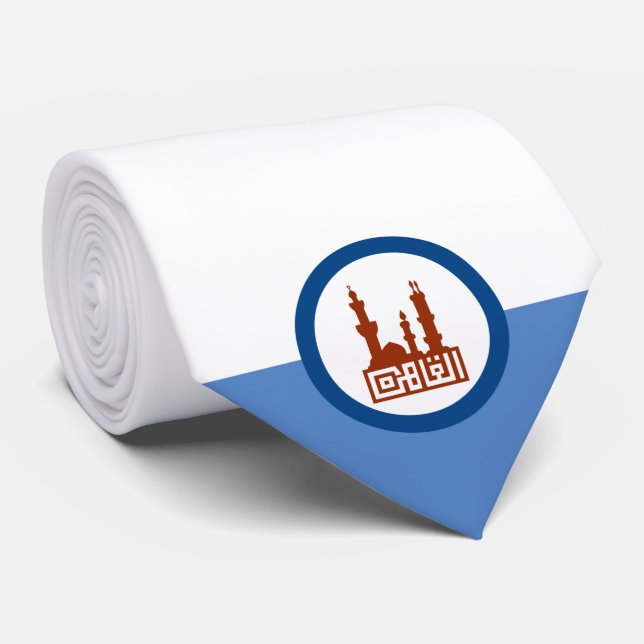 Corbata Bandera de la ciudad de El Cairo (Egipto) (Enrollado)