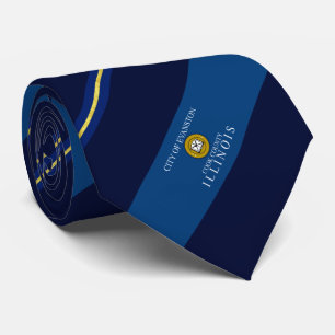 Corbata Bandera de la ciudad de Evanston (Illinois)