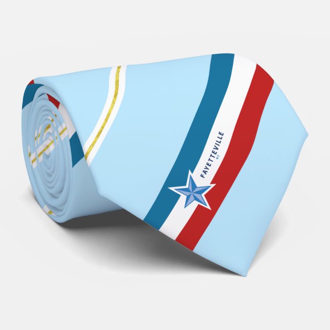 Corbata Bandera de la ciudad de Fayetteville (Carolina del (Enrollado)