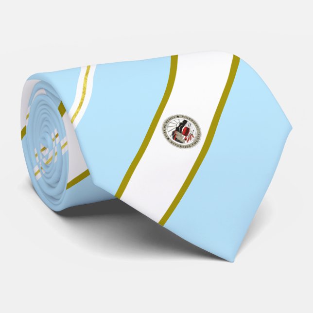 Corbata Bandera de la ciudad de Hemet (California) Neck Ti (Enrollado)