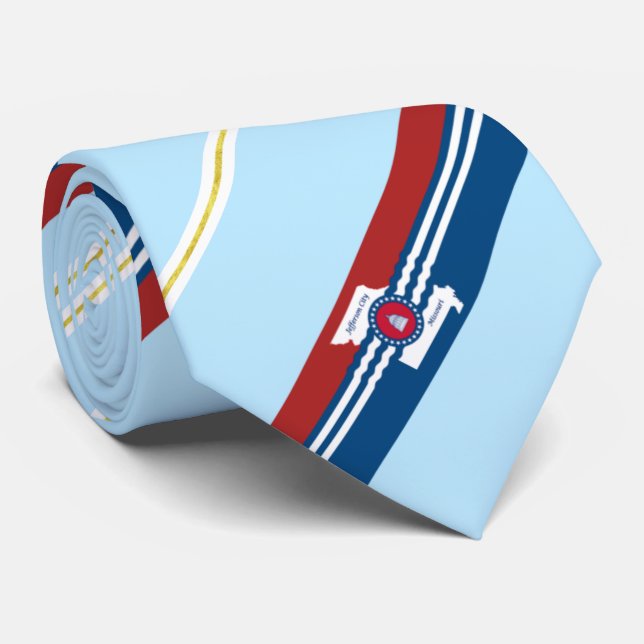 Corbata Bandera de la ciudad de Jefferson City (Missouri)  (Enrollado)