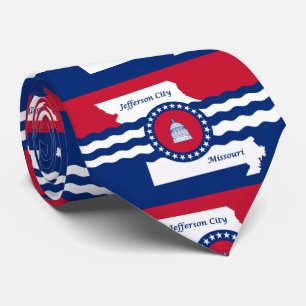Corbata Bandera de la ciudad de Jefferson, empate de cuell
