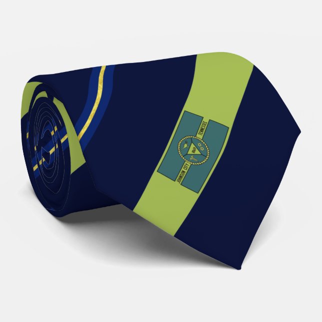 Corbata Bandera de la ciudad de Johnson (Tennessee) (Enrollado)