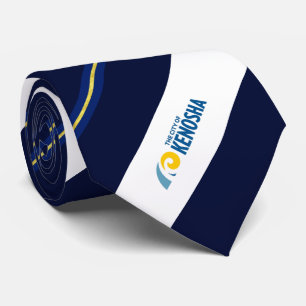 Corbata Bandera de la ciudad de Kenosha (Wisconsin) Neck T