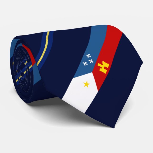 Corbata Bandera de la ciudad de Lafayette (Luisiana) Neck  (Enrollado)