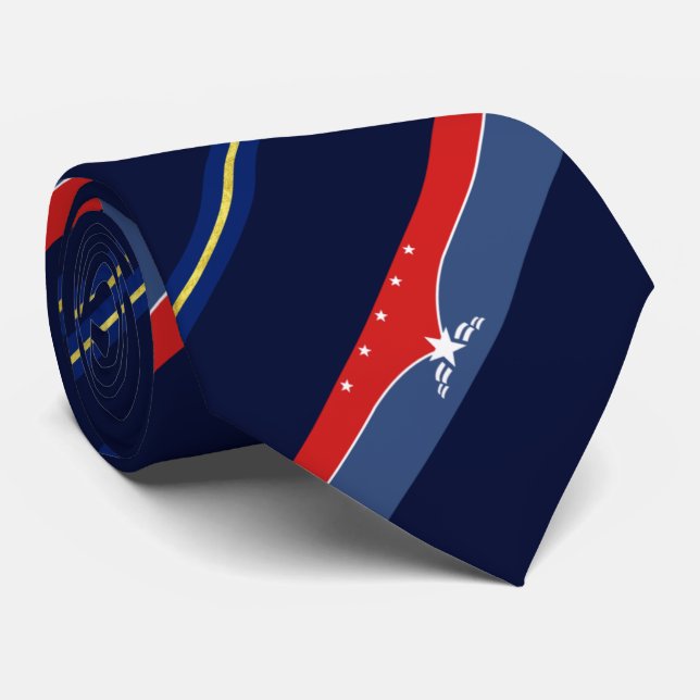 Corbata Bandera de la ciudad de Lawrence (Indiana) (Enrollado)
