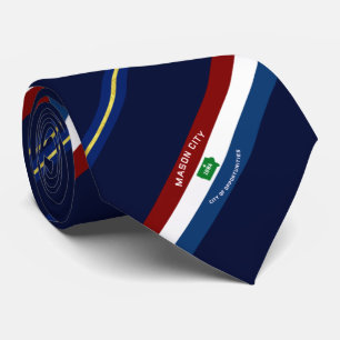 Corbata Bandera de la ciudad de Mason City (Iowa) Neck Tie