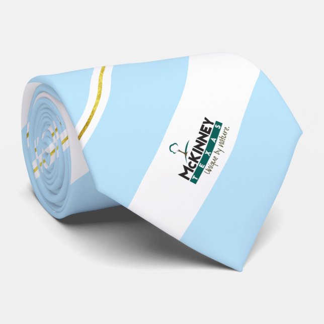 Corbata Bandera de la ciudad de McKinney (Texas) (Enrollado)