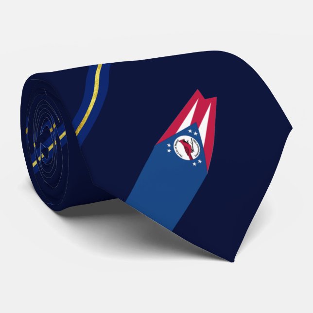 Corbata Bandera de la ciudad de Mentor (Ohio) Neck Tie (Enrollado)