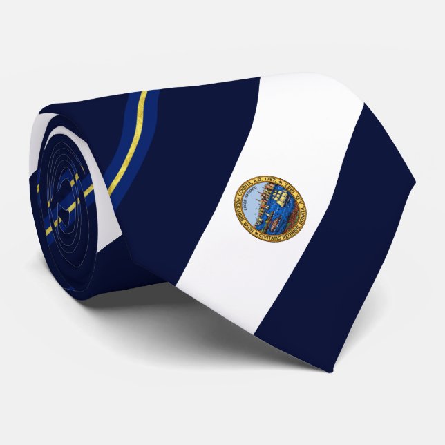 Corbata Bandera de la ciudad de New Bedford (Massachusetts (Enrollado)