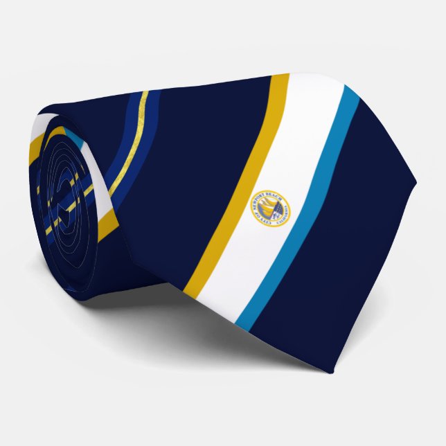 Corbata Bandera de la ciudad de Newport Beach (California) (Enrollado)