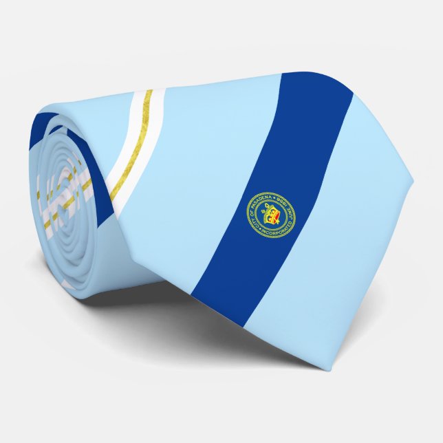 Corbata Bandera de la ciudad de Pasadena (California) Neck (Enrollado)