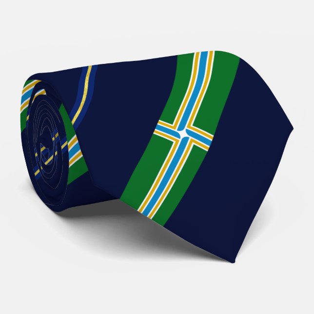 Corbata Bandera de la ciudad de Portland (Oregón) (Enrollado)