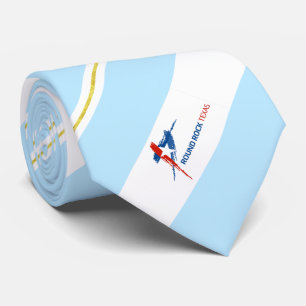 Corbata Bandera de la ciudad de Round Rock (Texas) Neck Ti