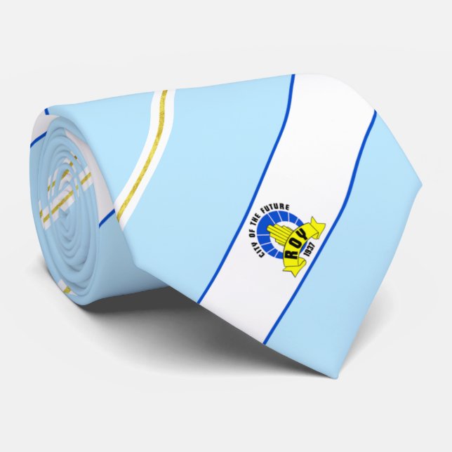 Corbata Bandera de la ciudad de Roy (Utah) (Enrollado)