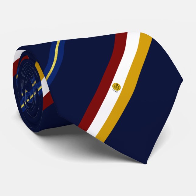 Corbata Bandera de la ciudad de San Diego (California) (Enrollado)