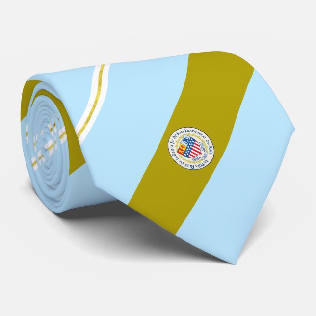 Corbata Bandera de la ciudad de Santa Fe (Nuevo México) (Enrollado)