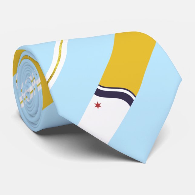 Corbata Bandera de la ciudad de South Bend (Indiana) (Enrollado)