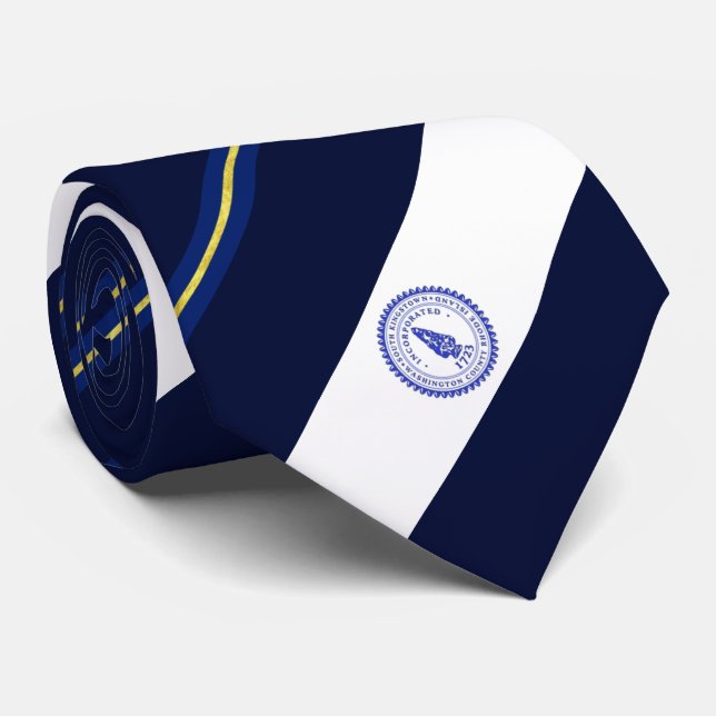 Corbata Bandera de la ciudad de South Kingstown (Rhode Isl (Enrollado)