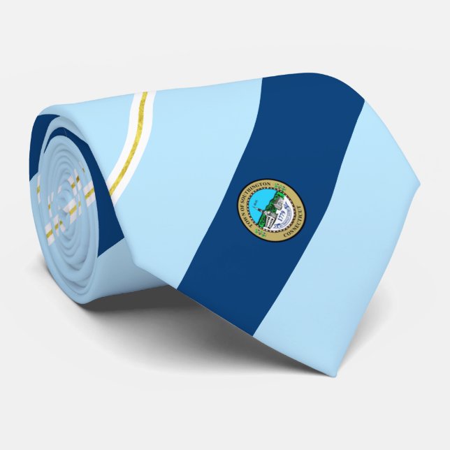 Corbata Bandera de la ciudad de Southington (Connecticut)  (Enrollado)