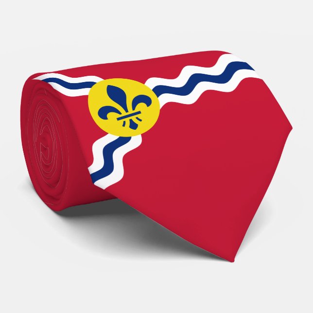 Corbata Bandera de la ciudad de St Louis (Missouri) (Enrollado)