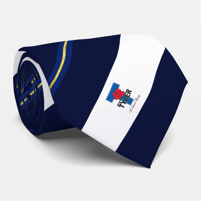 Corbata Bandera de la ciudad de Tyler (Texas) (Enrollado)