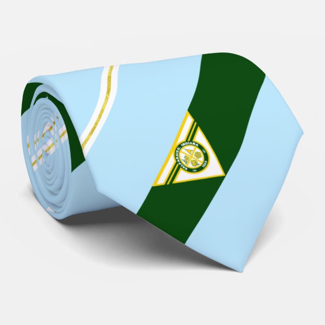 Corbata Bandera de la ciudad de Valparaiso (Indiana) (Enrollado)