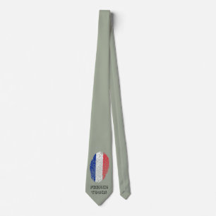 Corbata Bandera de la huella dactilar del tacto del